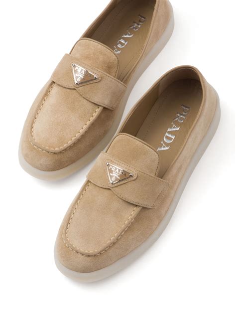 prada loafers platform|Prada suede loafers.